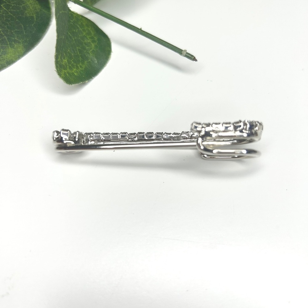 Sparkling Rhinestone‎ Safety Pin Brooch Statement Pin Accessory - Picture 3 of 5